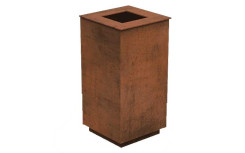 CORBEILLE CARREE ALES EN ACIER CORTEN PRODUIT