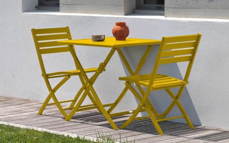 CHAISE DE JARDIN PLIANTE EN ALU ANDREA
MOUTARDE