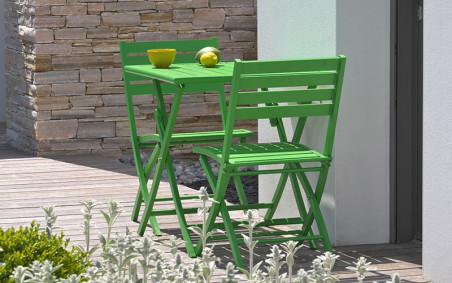 TABLE DE JARDIN EN ALUMINIUM PLIANTE CARRE ANDREA
VERT