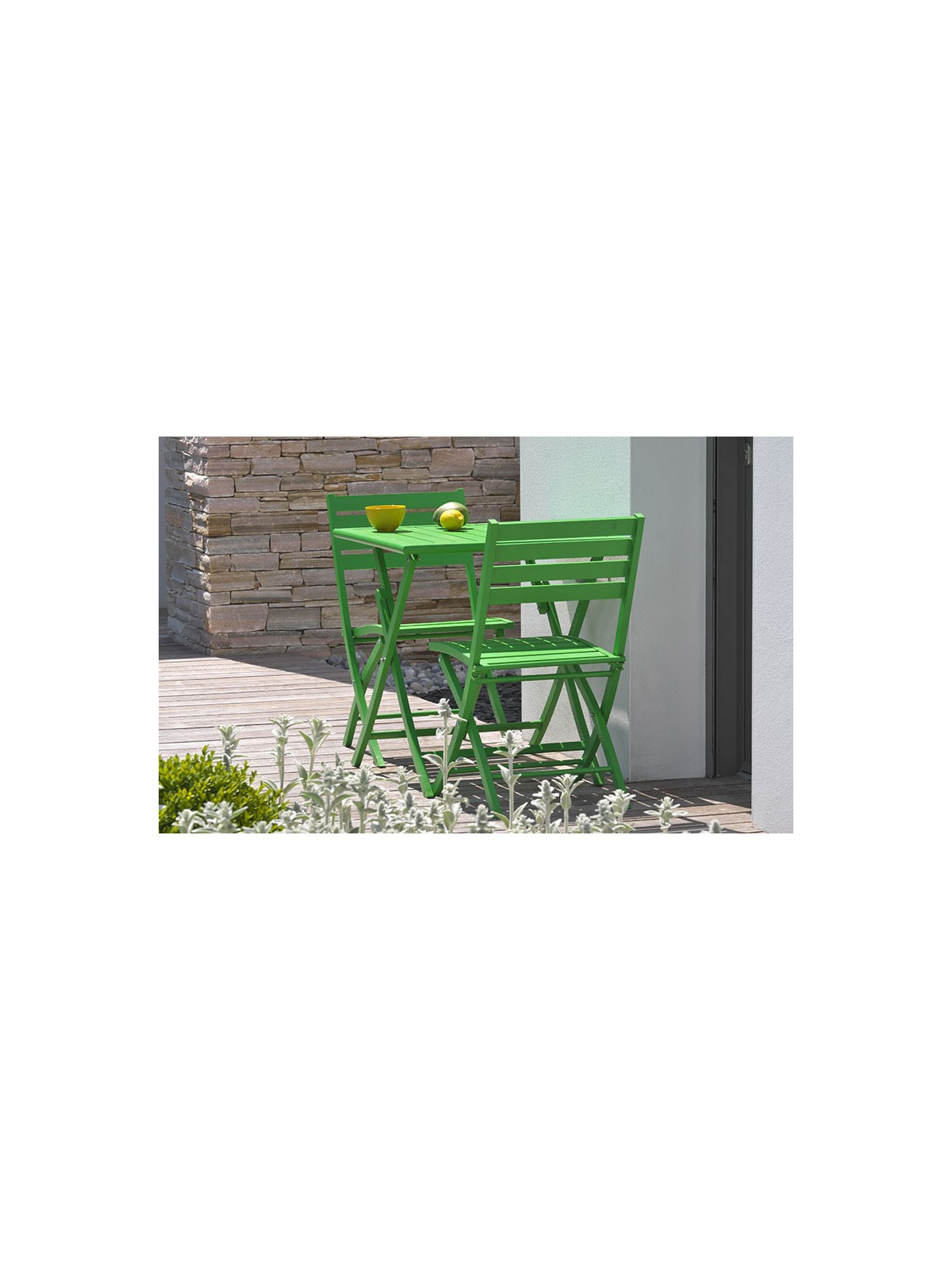 TABLE DE JARDIN EN ALUMINIUM PLIANTE CARRE ANDREA
VERT