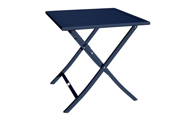 TABLE DE JARDIN EN ALUMINIUM PLIANTE CARRE ANDREA
BLEU MARINE