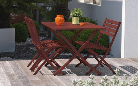 TABLE EXTÉRIEURE RECTANGLE ANDREA
MOBILIER DE JARDIN PLIANT - ROUGE CARMIN