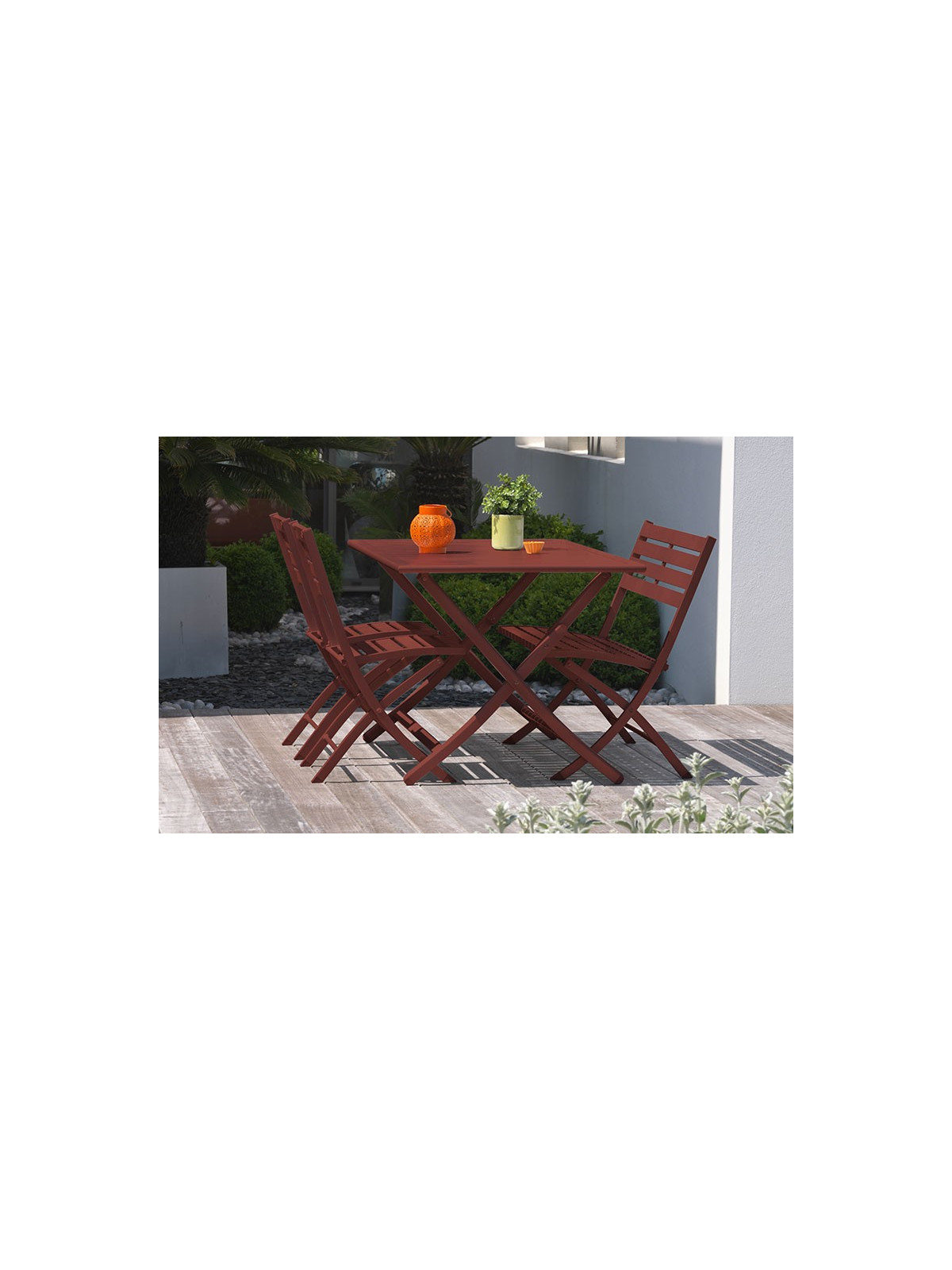 TABLE EXTÉRIEURE RECTANGLE ANDREA
MOBILIER DE JARDIN PLIANT - ROUGE CARMIN