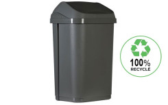 COLLECTEUR INTERIEUR PROBBAX RANA AVEC COUVERCLE A BASCULE 50 L GRIS 100 % RECYCLE