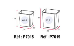 CORBEILLE D'INTERIEUR ANTI-FEU 
GESTION DÉCHET DES ENTREPRISES