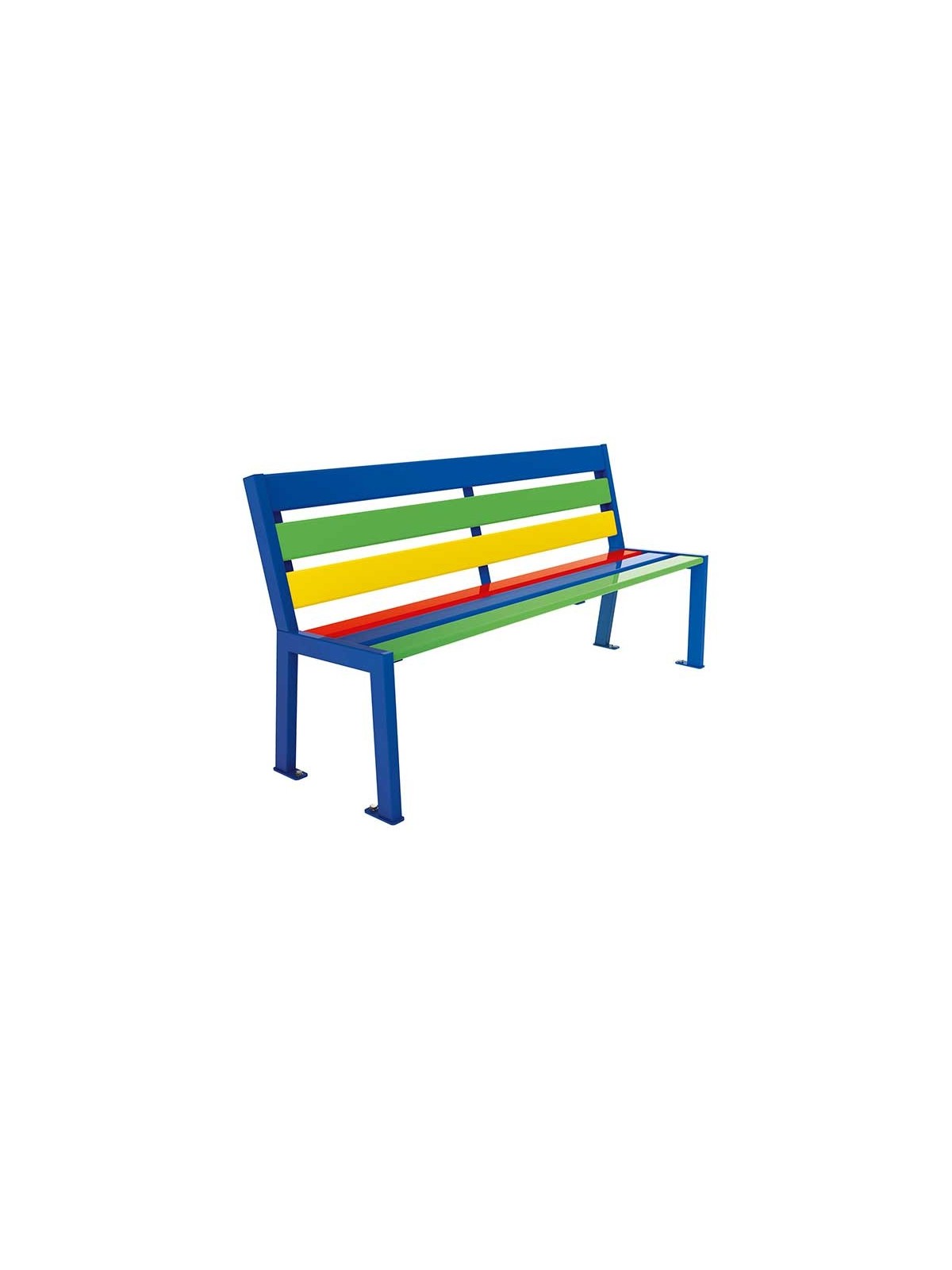 BANC CAMILLE MULTICOLORE PRIMAIRE POUR ENFANT 
BANC EXTÉRIEUR POUR PARC ÉCOLE ESPACE PUBLIC POUR ENFANT