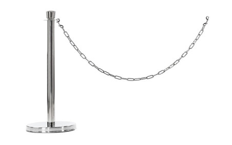 KIT POTEAUX INOX ET CHAINE ACIER