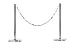 KIT POTEAUX INOX ET CHAINE ACIER