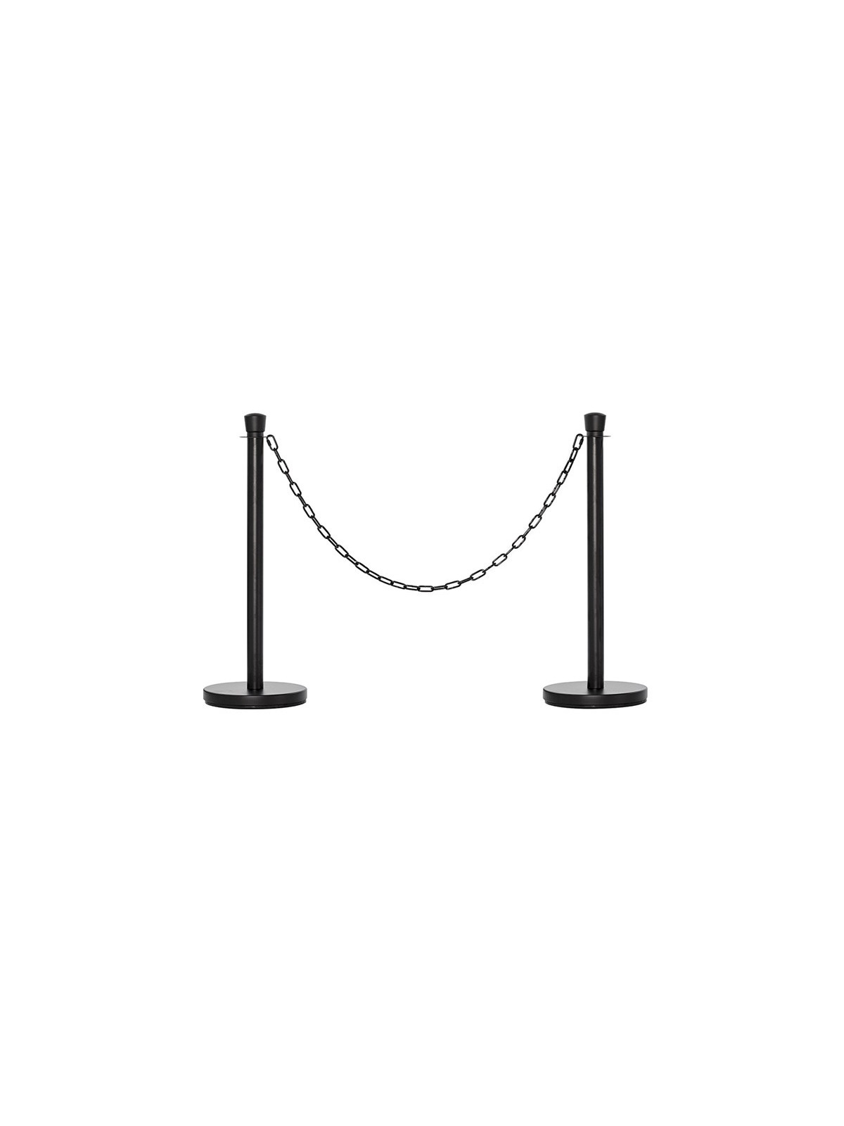 KIT POTEAUX NOIRS ET CHAINE ACIER