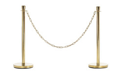 KIT POTEAUX LAITON ET CHAINE ACIER