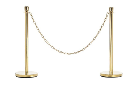 KIT POTEAUX LAITON ET CHAINE ACIER