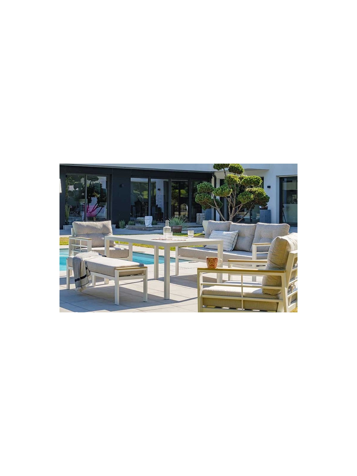 ENSEMBLE SALON DE JARDIN ALU NASSAU
MOBILIER DE REPOS POUR JARDIN ET TERRASSE