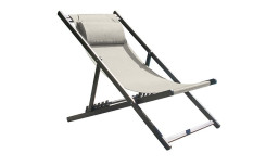 CHILIENNE SOLINE GRIS
MOBILIER DE REPOS ALUMINIUM