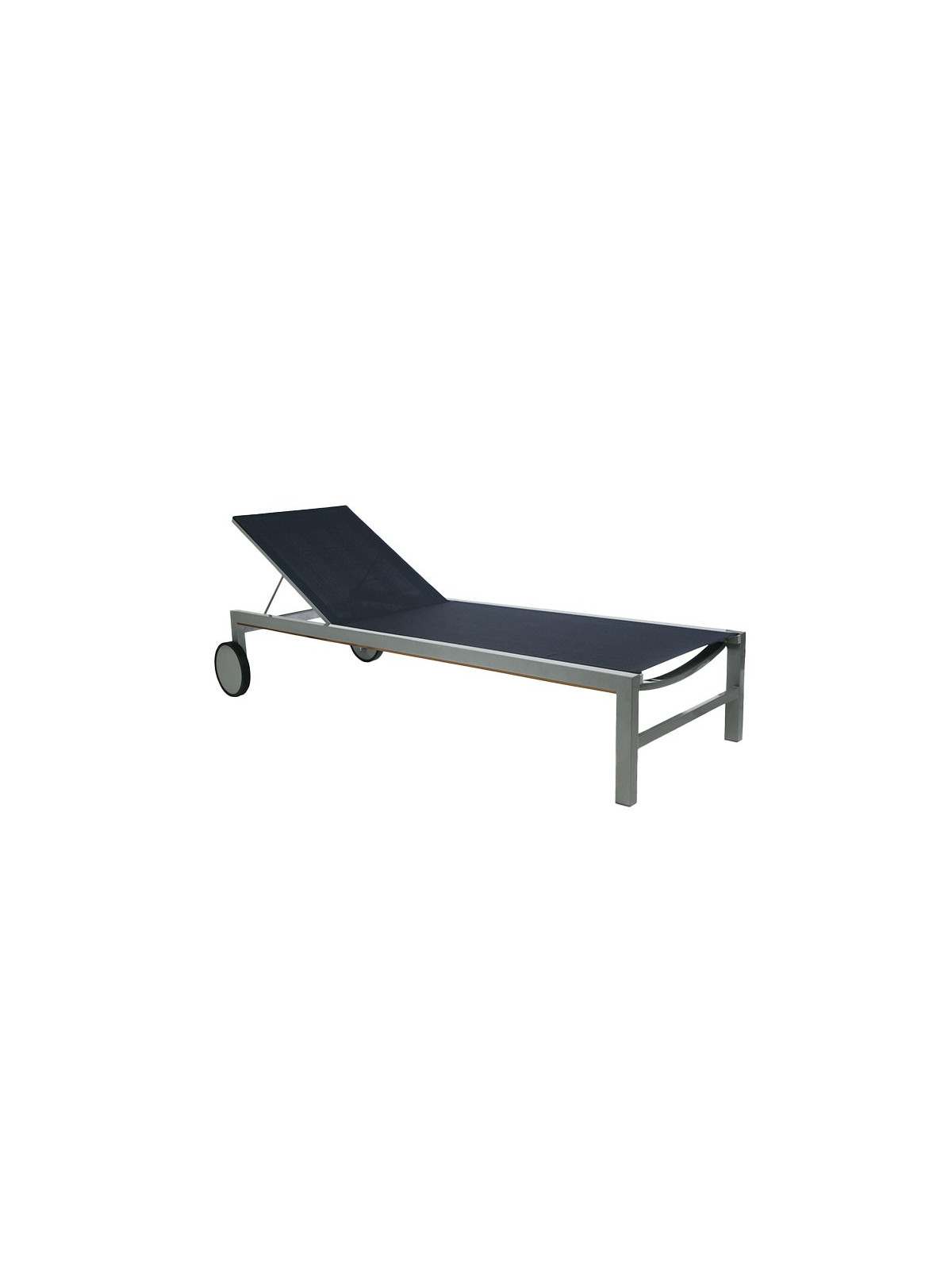 LOT DE 2 CHAISES LONGUES CASSIS NOIR