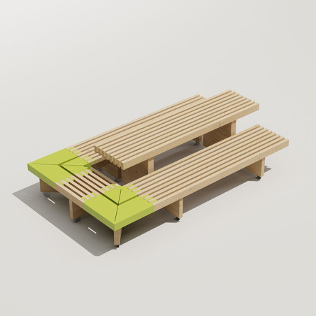 GAMME DESIBOIS - PACK 5
MOBILIER MODULABLE EXTÉRIEUR POUR ESPACE URBAIN