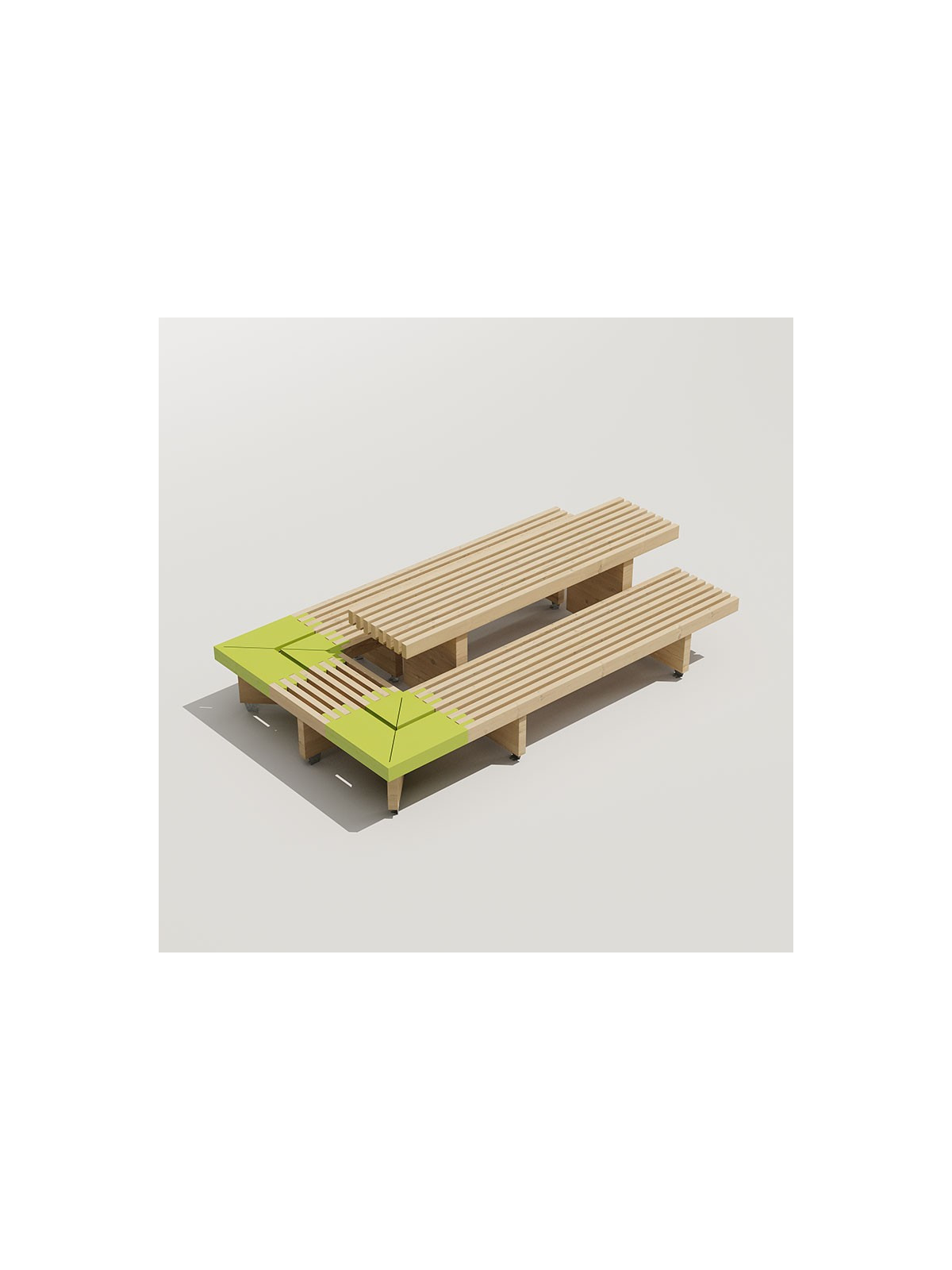 GAMME DESIBOIS - PACK 5
MOBILIER MODULABLE EXTÉRIEUR POUR ESPACE URBAIN