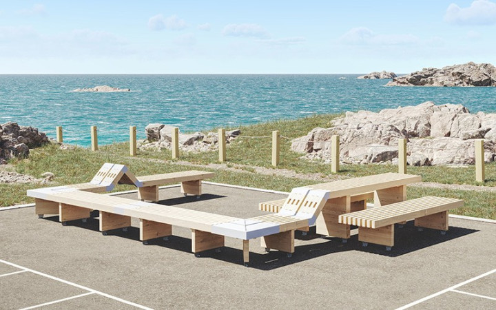 Banc, table et table de pique nique en bois modulable gamme DESIBOIS