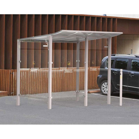 ABRI FUMEUR EXTENSO L. 2500 mm AVEC FACADE AVANT - GRIS CLAIR
AMENAGEMENT URBAIN EXTÉRIEUR