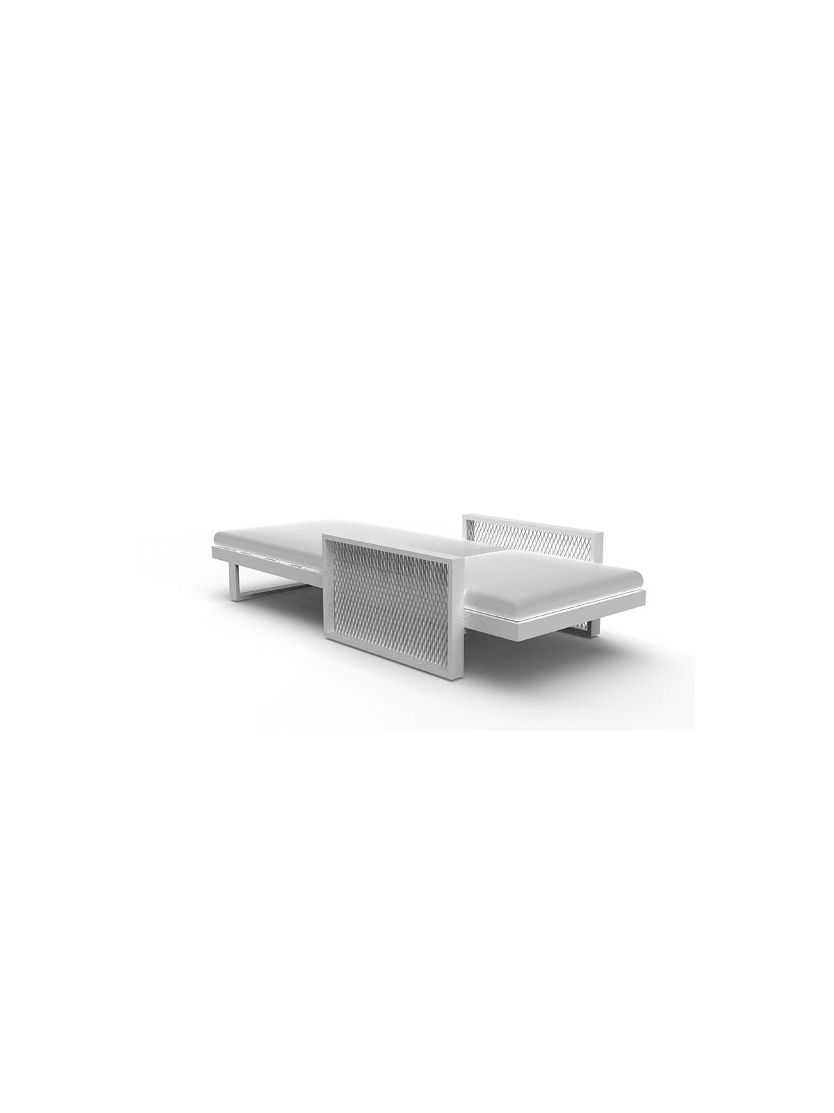 TRANSAT FACTORY CHAISE LONGUE MODERNE DESIGN D'ARCHITECTE - BLANC