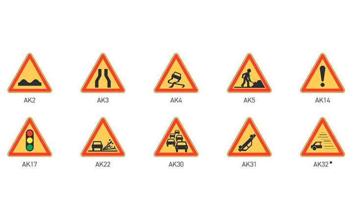 PANNEAU DE SIGNALISATION TEMPORAIRE TYPE AK