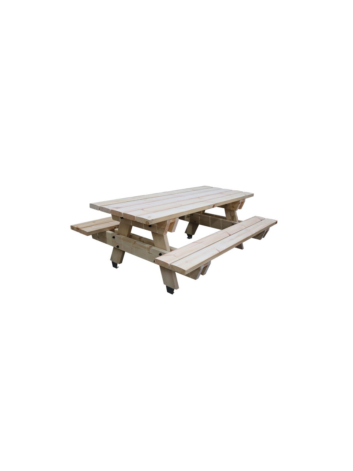 TABLE DE PIQUE NIQUE TIBA ÉCOLOGIQUE MOBILIER URBAIN EXTÉRIEUR BOIS NON TRAITÉ