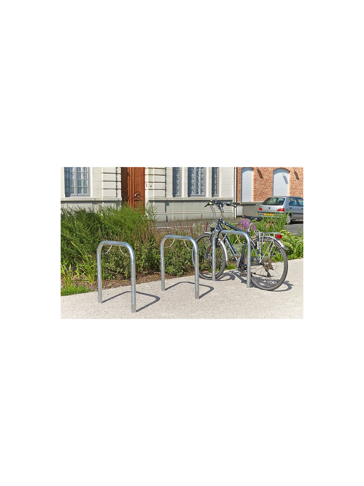 APPUI VÉLO AVEC ARCEAU ANTI-GLISSEMENT STATIONNEMENT SÉCURISE DANS ESPACE URBAIN