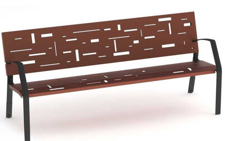 BANC ACIER FONTE DESIGN FOREL ASPECT CORTEN