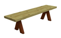 BANQUETTE ALES DESIGN MODERNE
BANC SANS DOSSIER EN ACIER CORTEN ET BOIS