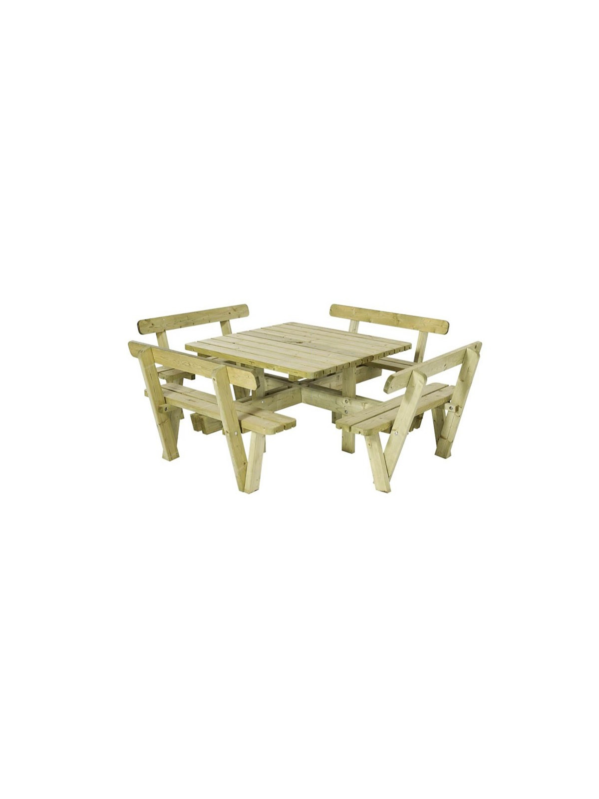 TABLE DE PIQUE NIQUE CARRÉE EN BOIS GUERIN AVEC DOSSIER
TABLE EN BOIS NATURELLE AVEC BANC POUR ESPACE PUBLIC