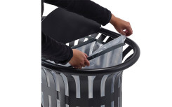 CORBEILLE DE TRI URBAINE 
POUBELLE DE VILLE EN ACIER TULIPE
COLLECTEUR RECYCLAGE 2 x 60 L
CONTENEUR AVEC TOTEM