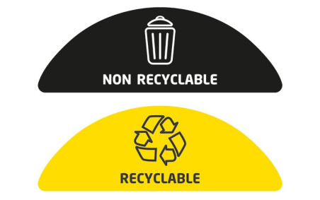 LOT DE 2 STICKERS POUR CORBEILLE DE TRI TULIPE