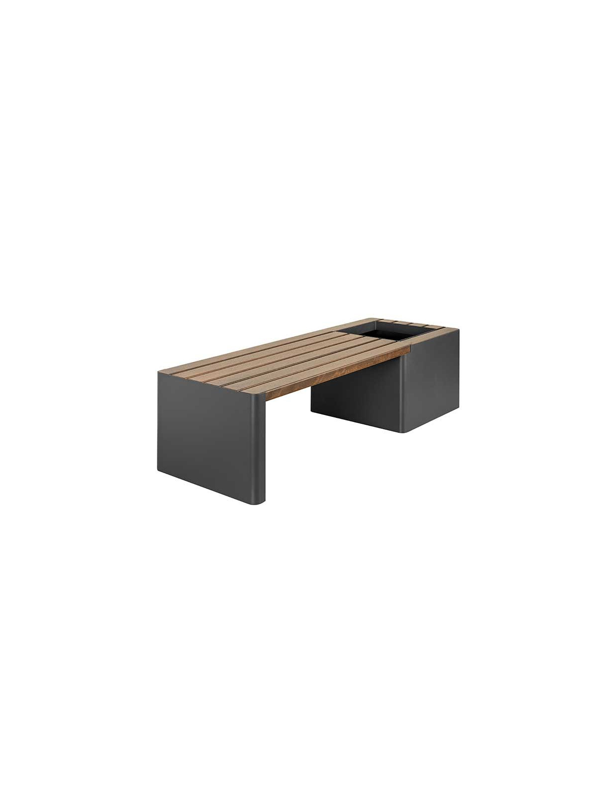 BANC ÉQUIPÉ D UNE JARDINIÈRE
MOBILIER URBAIN ACIER ET BOIS