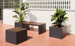 JARDINIÈRE TIRANA
POT DE FLEUR DESIGN EN ACIER ET BOIS
BAC A FLEUR EXTÉRIEUR