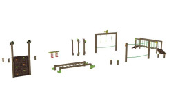 Parcours aventure les petits explorateurs version bois aire de jeux