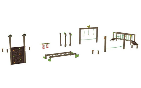 Parcours aventure les petits explorateurs version bois aire de jeux