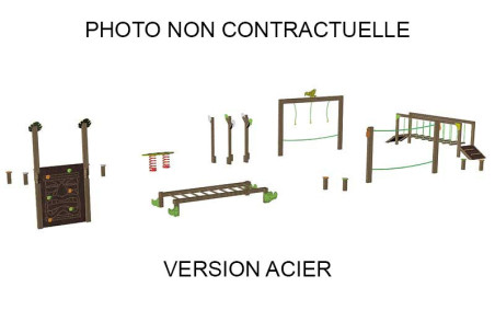 PARCOURS DE JEUX EXTERIEURS EN ACIER 
LES PETITS EXPLORATEURS