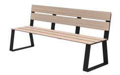 Banc Compact HANKO en HPL | Pieds et Renforts en Acier Galvanisé