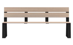 Banc Compact HANKO en HPL | Pieds et Renforts en Acier Galvanisé