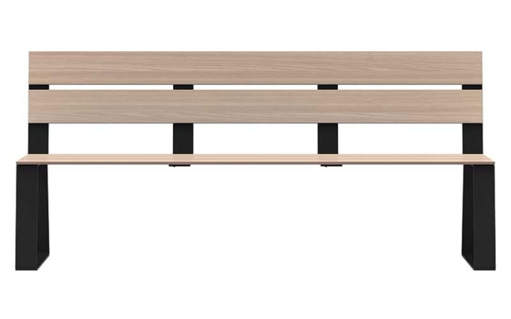 Banc Compact HANKO en HPL | Pieds et Renforts en Acier Galvanisé