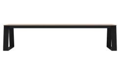 Banquette extérieure HANKO compact HPL et acier Confort et durabilité