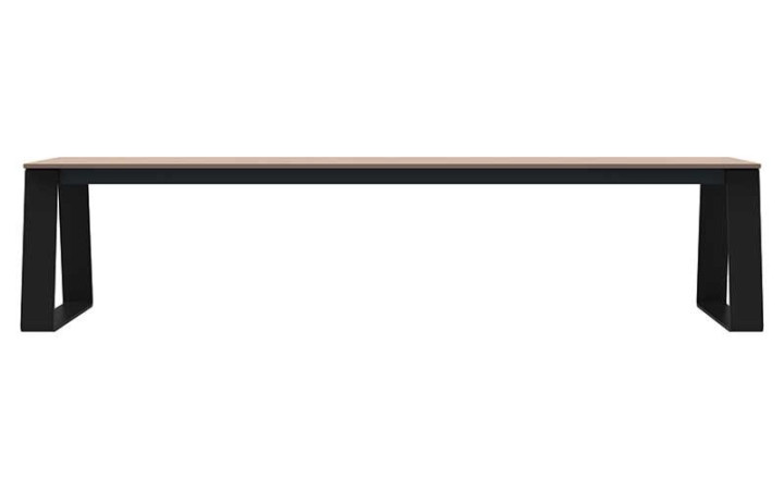 Banquette extérieure HANKO compact HPL et acier Confort et durabilité