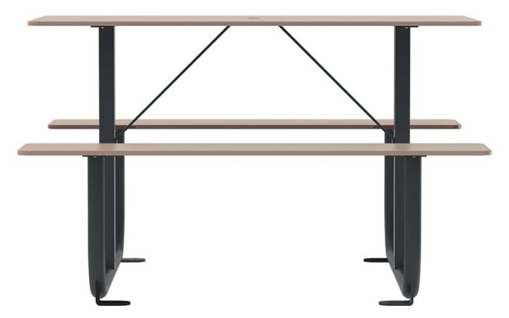 Table de Pique-Nique HANKO Acier Galvanisé Poudré | Résistante aux UV