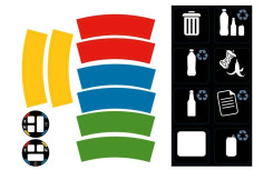 COLLECTEUR DE TRI ALINA AVEC COUVERCLE 3 FLUX