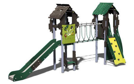 STRUCTURE DEUX TOURS MOWGLI
JEUX EN PLEIN AIR POUR ENFANT DANS AIR DE JEUX DES COLLECTIVITÉS