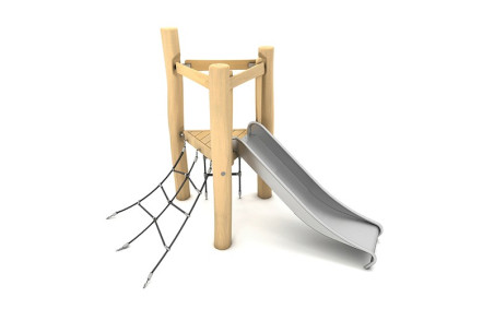 TOUR DE JEUX EN BOIS FARFADET
STRUCTURE JEU EXTERIEUR EN ROBINIER AVEC MUR DE CORDE ET TOBOGGAN