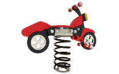 JEU SUR RESSORT POUR ENFANT EN ACIER ET HDPE
MOTO SUR RESSORT POUR JARDIN ET PARC PUBLIC