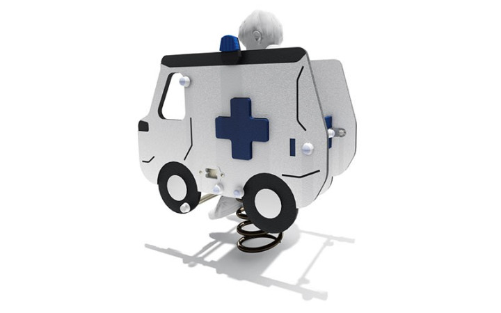 JEU RESSORT AMBULANCE
AIRE DE JEUX EXTERIEUR PARC JARDIN COURS D ÉCOLE