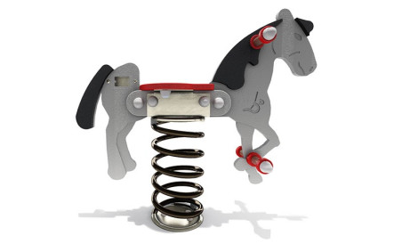 Jeu sur ressort modèle CHEVAL, jeu ressort pour aire de jeu exterieur