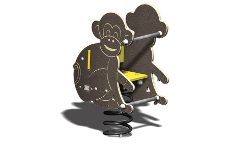 JEU PMR INCLUSIF MODÈLE SINGE 
JEU SUR RESSORT POUR AIRE DE JEUX