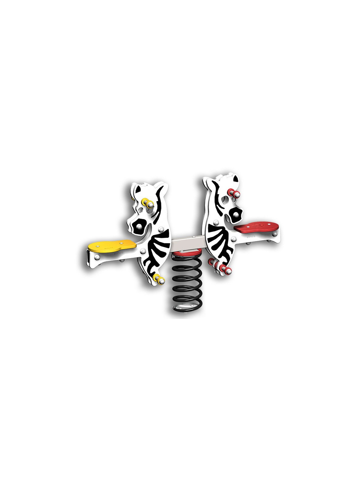 Jeu ressort 2 ZEBRES, Jeu à bascule sur ressort pour aire de jeux